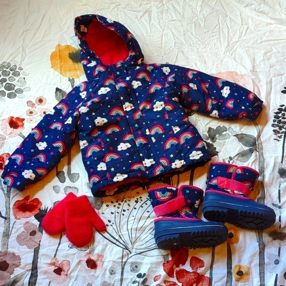 Children's place snow coat and boots - Picture 1 of 9